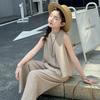 5-14 Years Girls' Summer Outfit Fashion Sleeveless Top and Wide Leg Pants Thin 2-Piece Casual Cool Kids Set