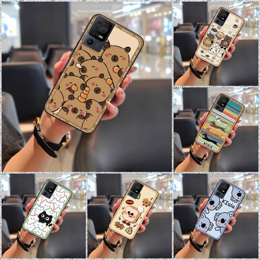 Silicone Full Wrap Phone Case For TCL 40SE/T610K Soft Case Anti-dust Anti-knock Shockproof Back Cover Cute Waterproof