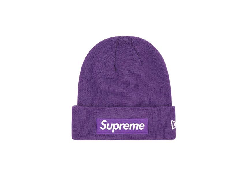 Supreme New Era Box Logo Beanie Dark Purple (23FW) One-Size