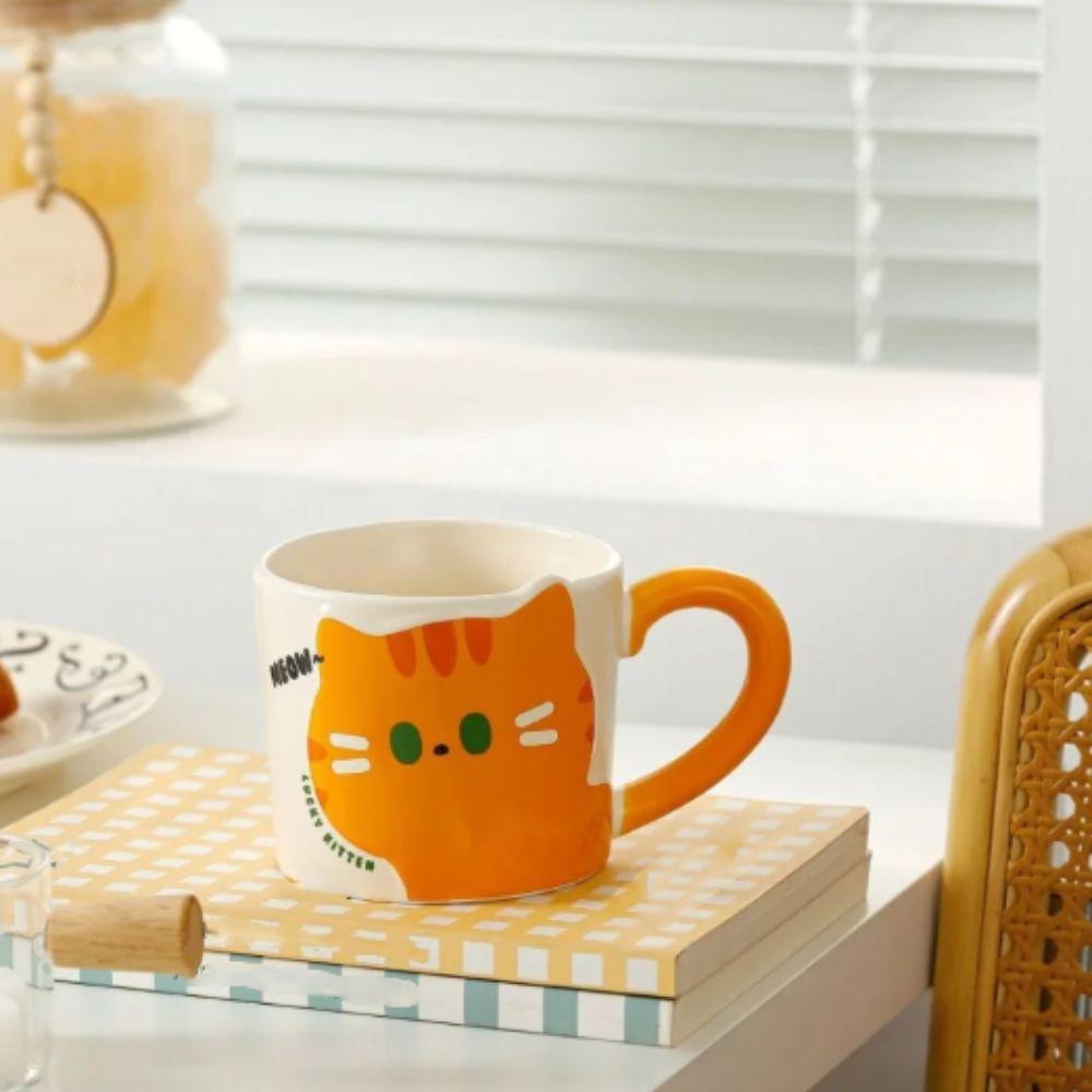 Cat Pattern Cat Coffee Cup Cute Design Milk Cup Creative Gift Drinking Cup Breakfast Use