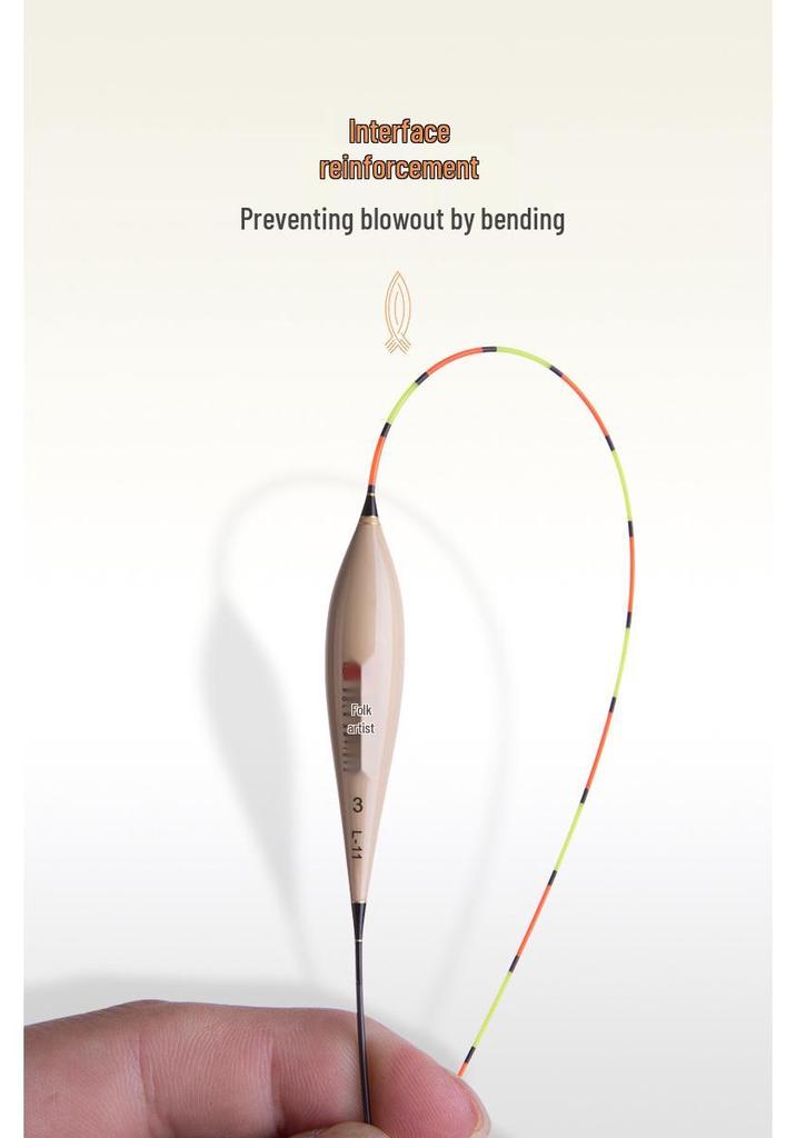 High-Sensitivity Black Pit Carp Fishing Float for Light Bites: Eye-Catching Mixed Culture Design