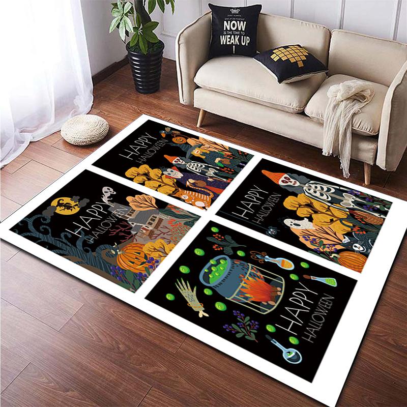 Halloween New Year Gift HD Printing Area Carpet, Living Room Sofa Decorative Carpet, Anti-skid Mat, Alfombras Direct Shipment