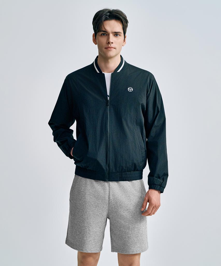Sergio Tacchini U Light Stretch Varsity Jacket (Black)