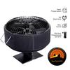 5 Blades Stove Fan Heat Powered Round Log Wood Fireplace Fan Burner Quiet Free-standing Home Warmer Efficient Heat Distribution
