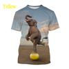 Pánské ležérní tričko s kulatým výstřihem Animal Elephant Fun s krátkým rukávem Nové letní slon 3D tisk Unisex tričko s kulatým výstřihem