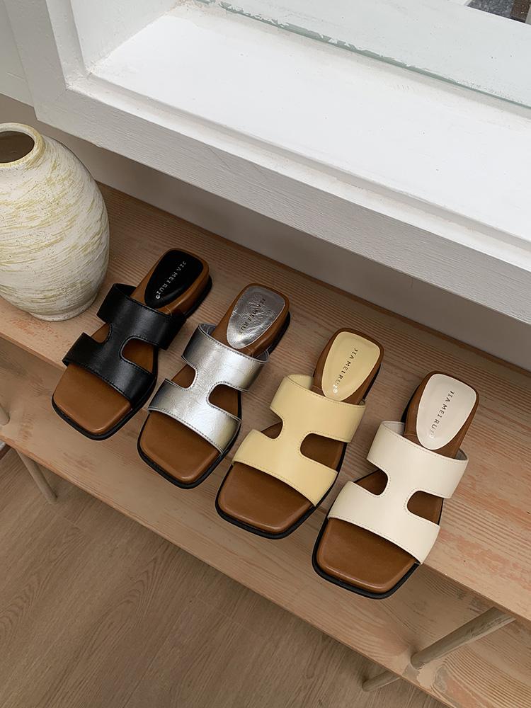 Fashion Open-toe Sandals Women Summer New Thick Heels for Women's Low-heeled Fashion Outdoor Slippers Beach Flip Flops Female Slides