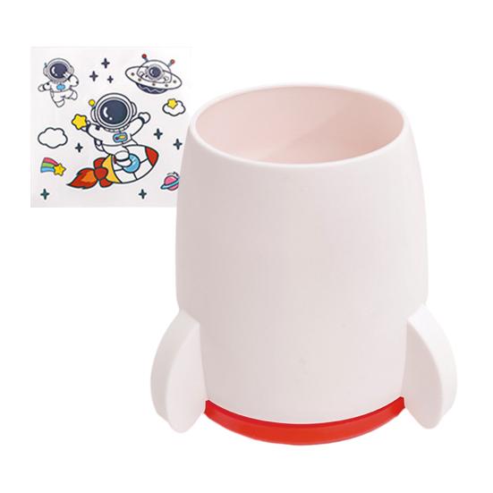 Creative Rocket Pen Holder Large Capacity Kids Desk Organizer Multi-Functional Storage Box for Pens And Stationery