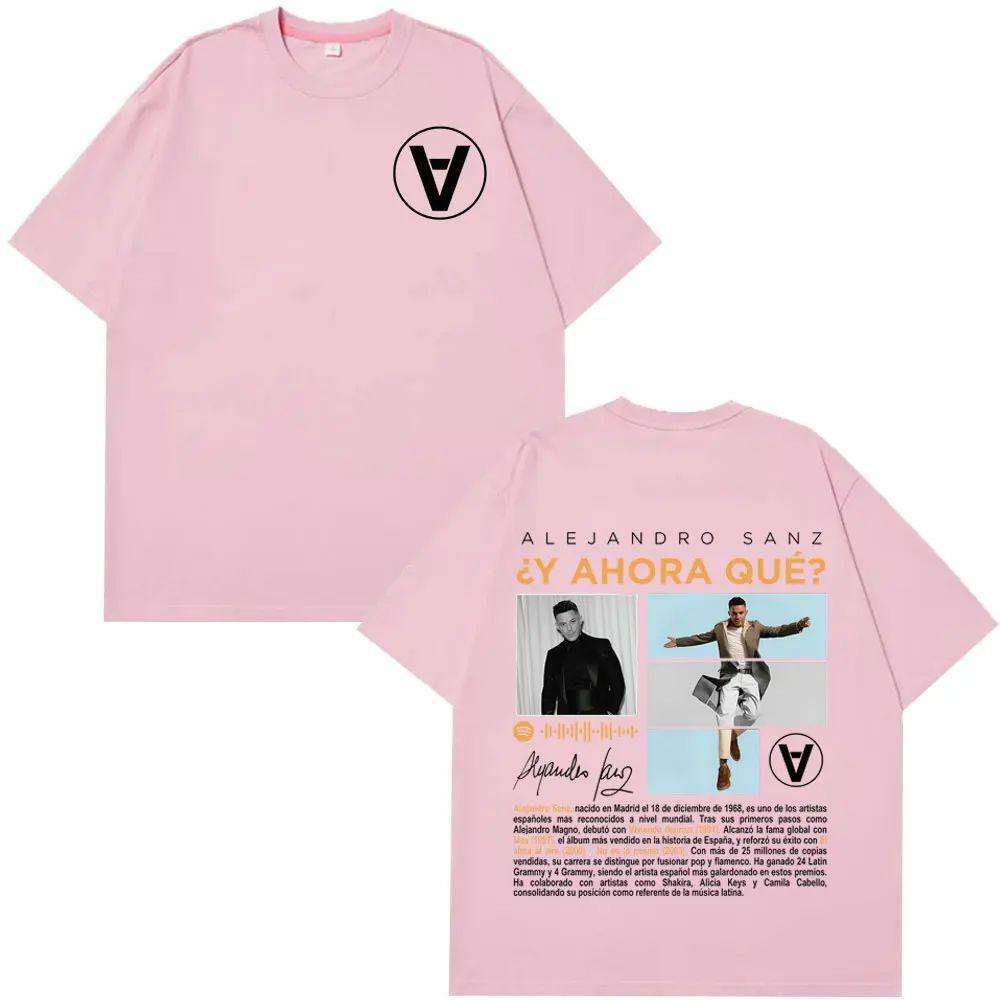 Hiphop Tshirts Singer Alejandro Sanz Y AHORA QUÉTour Tshirt Men Women Fashion Clothing Tshirt Print Cotton Oversized Tops
