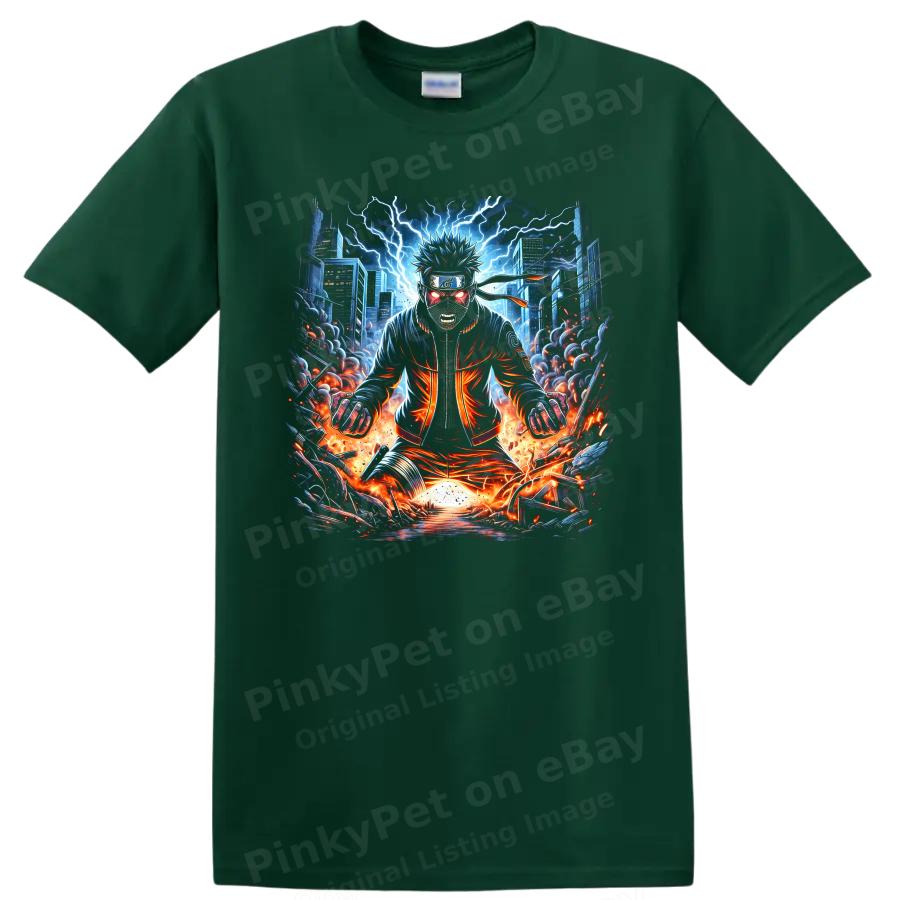 Uzumaki Anime T-Shirt Blitzstadt Krieger Grafik-T-Shirt Geschenk für Fans
