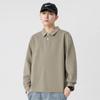 Spring and Autumn New Men's Korean Style Car Logo Lapel Long Sleeve POLO Shirt Trendy Couple Internet Celebrity Same Stylish Fashion Top