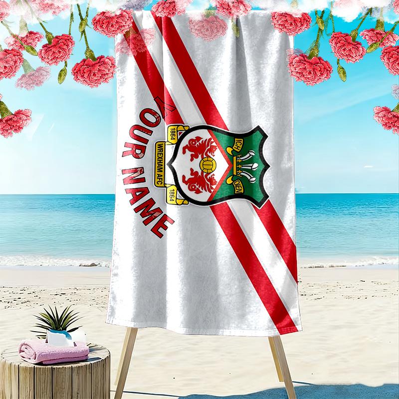 Wrexham AFC Druck Strandtuch, Großes Weiches Schnelltrocknendes Handtuch für Strand Camping Schwimmen