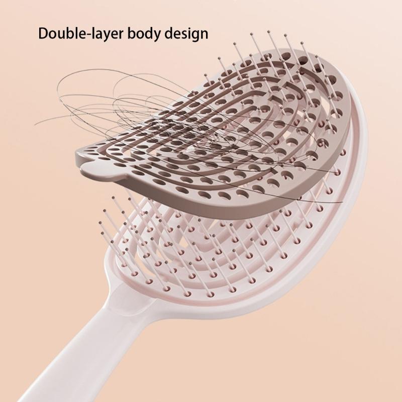 Tall Capacity Lift Massage Pillow Brush Identity Cleaning Feature Ergonomic ABS Detangler For Thick Otherwise Fine Hair Styling Essential