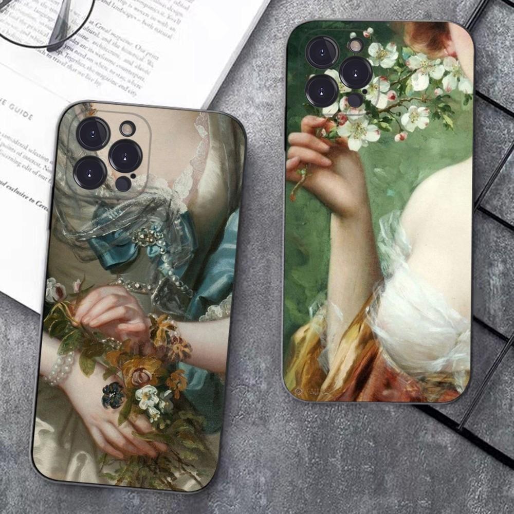 Renaissance Art Phone Case For IPhone 16 15 14 13 12 Mini 11 Pro XS Max X XR SE 6 7 8 Plus Soft Silicone Cover