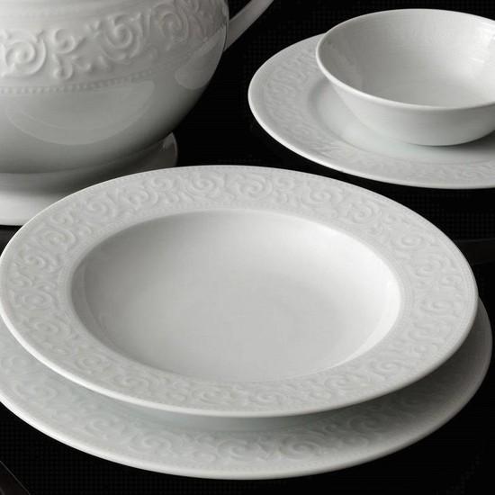

Kütahya Porcelain Azalea White Набор посуды из 48 предметов на 12 персон