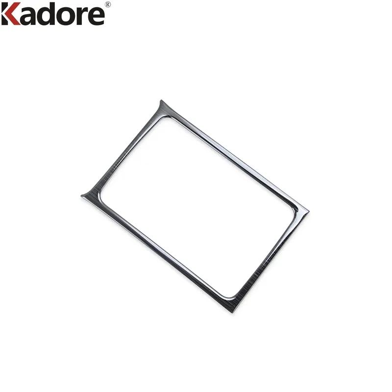 Car Console Water Cup Holder Frame Cover Trim For Volkswagen VW Golf 8 MK8 Pro R - Carbon Fiber Interior Accessories