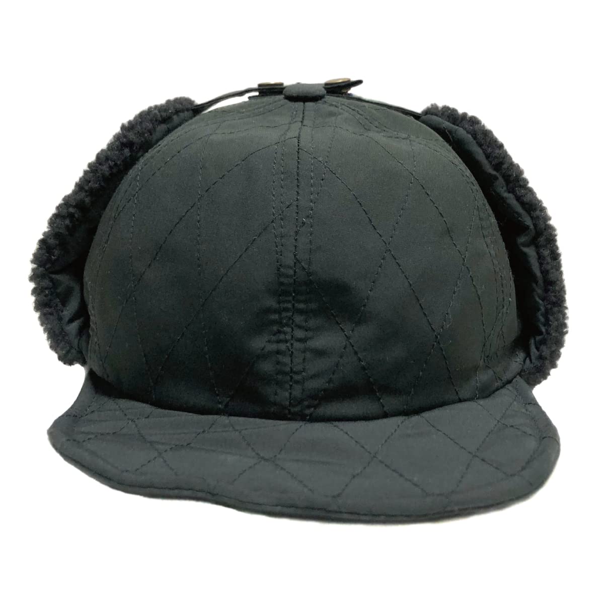 

Basic Enchi Quilted Short Flap Cap with Umpire Antibacterial and One Size Fits for Men and Women Ears, Cap, Deodorizing, All, Black, чёрный
