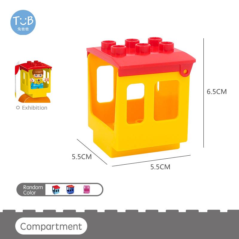 Big Size Block Bricks Train Tracks  Traffic Stop Lights Straight Duploes Black Accessories Diy Hot Toys For Children Baby Gift
