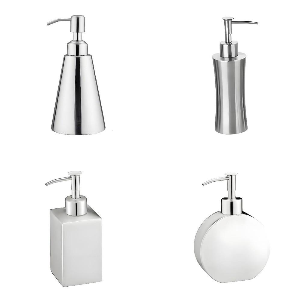 Stainless Steel Soap Dispenser Pump With Hand Press For Bathroom Storage
