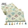 Tassel Edge Table Runner Jacquard Floral Runner, Vintage with Edges, Elegant Dining Farmhouse for Wedding Baby Shower Decor Charming Centerpiece