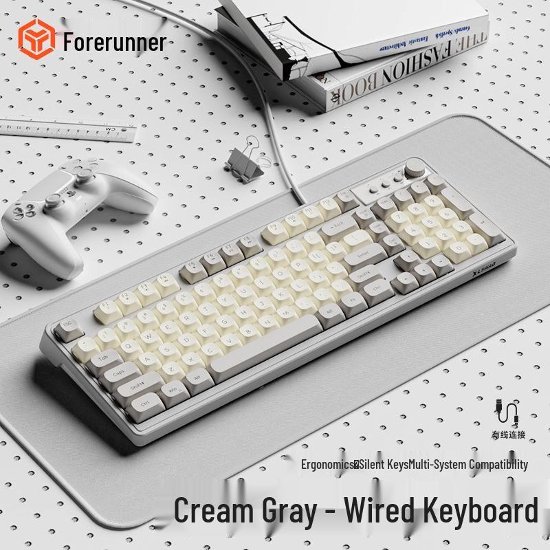 G98 Stummes mechanisch-anfühlendes Desktop-Tastatur- und Maussset für Büro und Zuhause