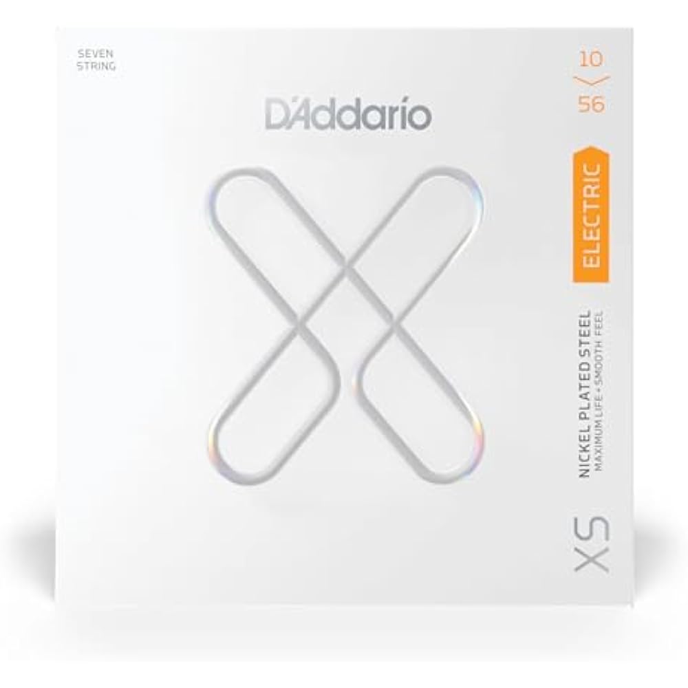D Addario Daddario Electric Guitar Strings XS Coated Strings Nickel Regular Light 7 Strings .010-...