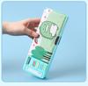 Creative Double-Layer Cartoon Pencil Box - Multifunctional, Large Capacity Stationery for Elementary Students