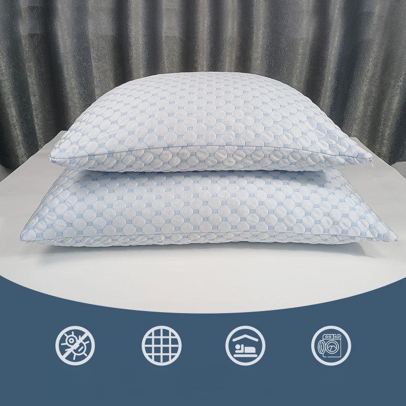 Side Back Sleepers Pillow Shredded Sponge Pillow Cooling Feeling Slow Rebound Elastic Memory Foam Pillow Breathable Washable