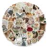 50pcs Vintage Animal Flower PVC Sticker Aesthetic Children's Stationery DIY Decoration Scrapbooking School Supplies
