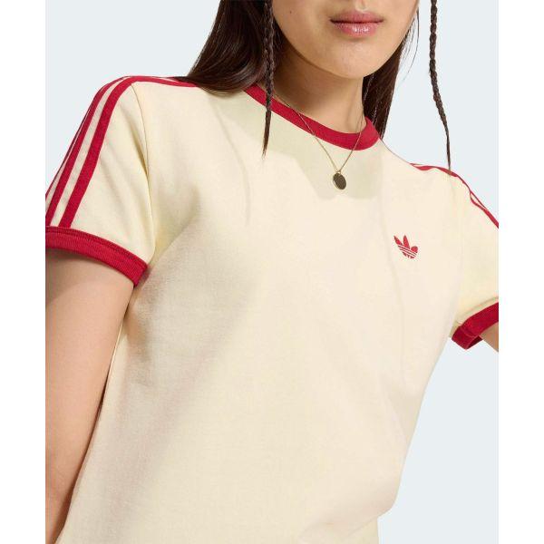 adidas Originals Striped Slim Fit Round Neck Short Sleeve T-Shirt Women Tops KS4780