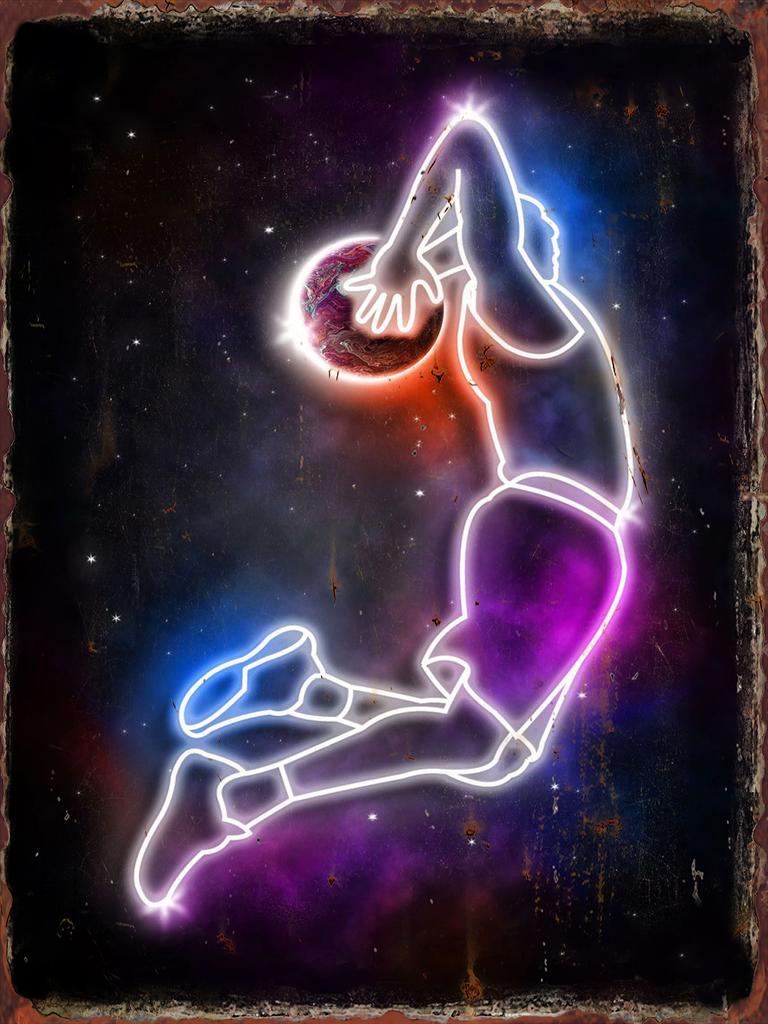 Basketball Colorful Metal Tin Signs Sports Venues Decoration Poster NBA Match Hall Wall Decor Plaques Home Art Hanging Pictur