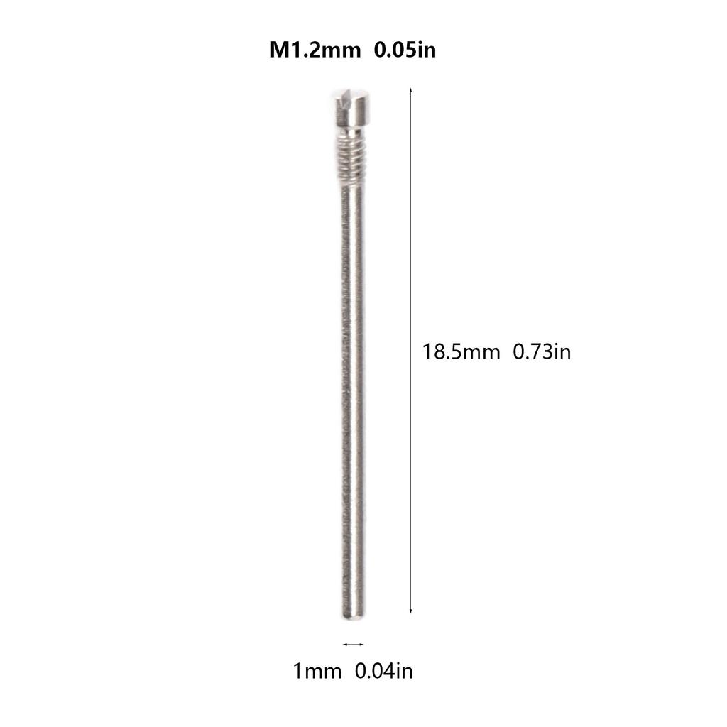 10pcs Watch Strap Screw Tube Steel Precise Professional Lightweight Wear Resistant Watch Band Screw Link Pin 0.7 X 0.04in M0.05in