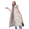 Over-knee cotton vest women's loose autumn and winter new large size down cotton outer wear vest vest trendy coat