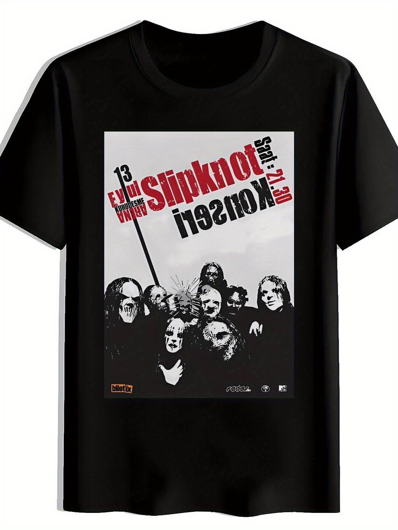 SLIPOKOT Rock Band Graphic T-shirt - Vintage KORN-Inspired Print XL