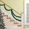 1set Christmas Garland 10m Premium Festive Green Tinsel Ribbon Indoor and Outdoor New Year Holiday Celebration Home Decor