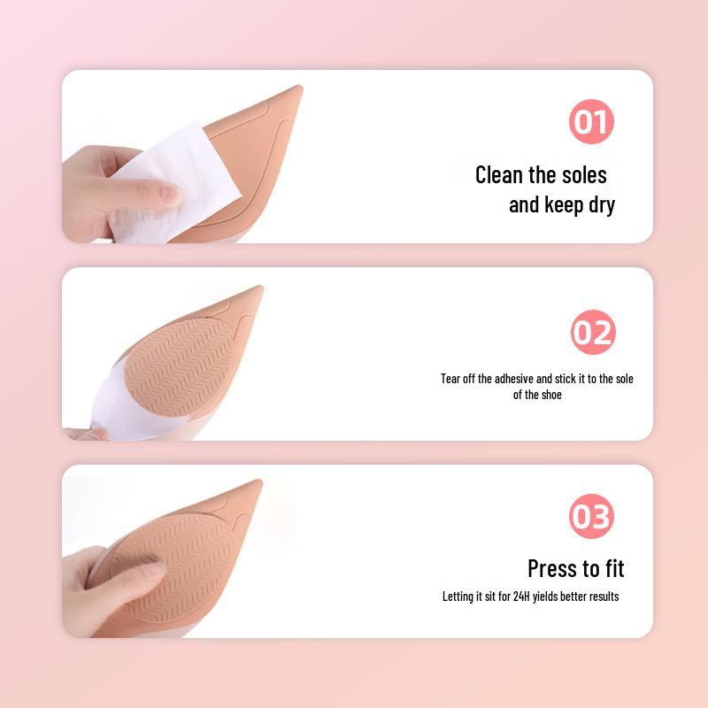 Water Ripple Non-Slip Silicone Heel Stickers