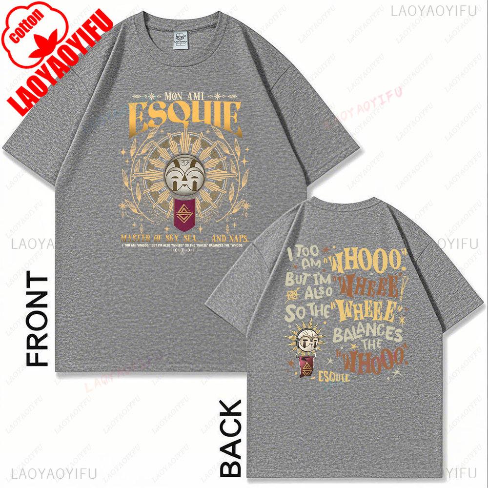 Esquie Clair Obscur Expedition 33 Women Shirt Funny Esquie Tshirt Expedition 33 Tee 2 Sided Game Shirt Women Clothing