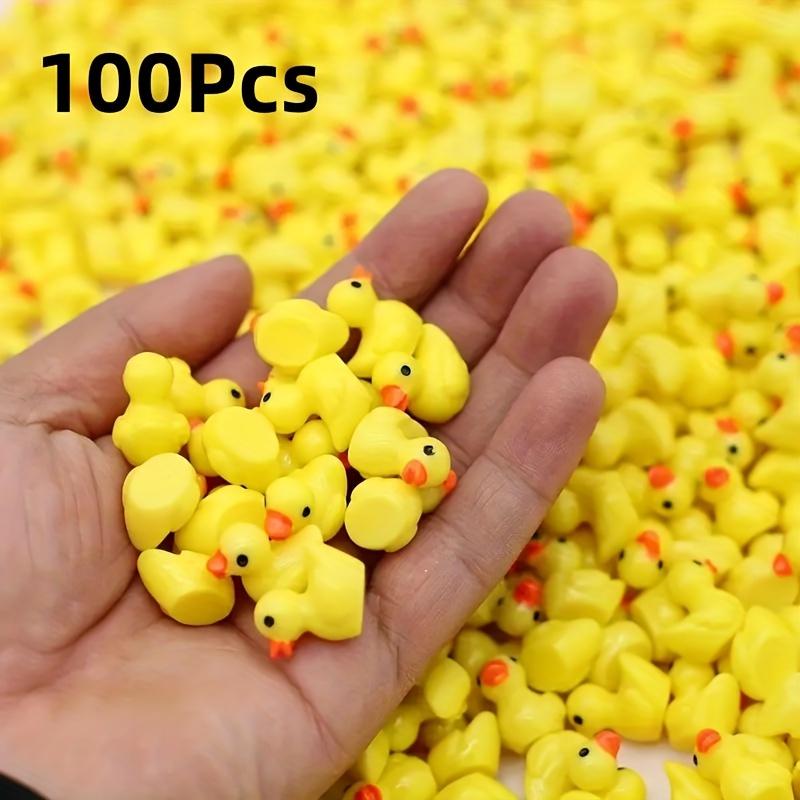 100/200 шт. Мини-уточки из смолы Желтые крошечные уточки Мини-уточки оптом Фигурки маленьких утят Садовые поделки Крошечные уточки Ландшафтные растения Фея