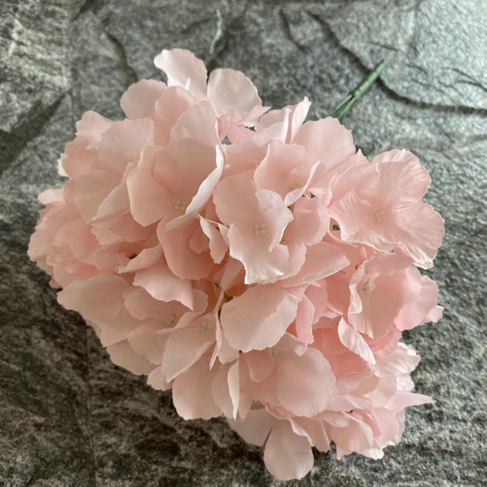 Leafless Design Hydrangea Flower Woolen Cloth 45CM Size Artificial Flower Five Headed Embroidered Ball Simulation Flower
