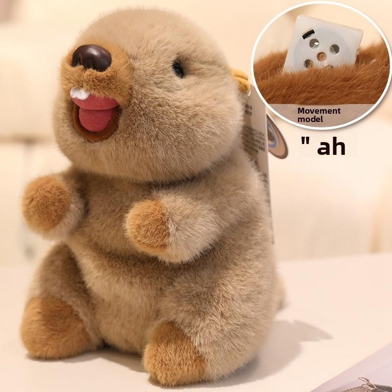 Animal Nezha Marmot Plush Toy Stuffed Doll Bedroom Decoration Cartoon Gift Kids