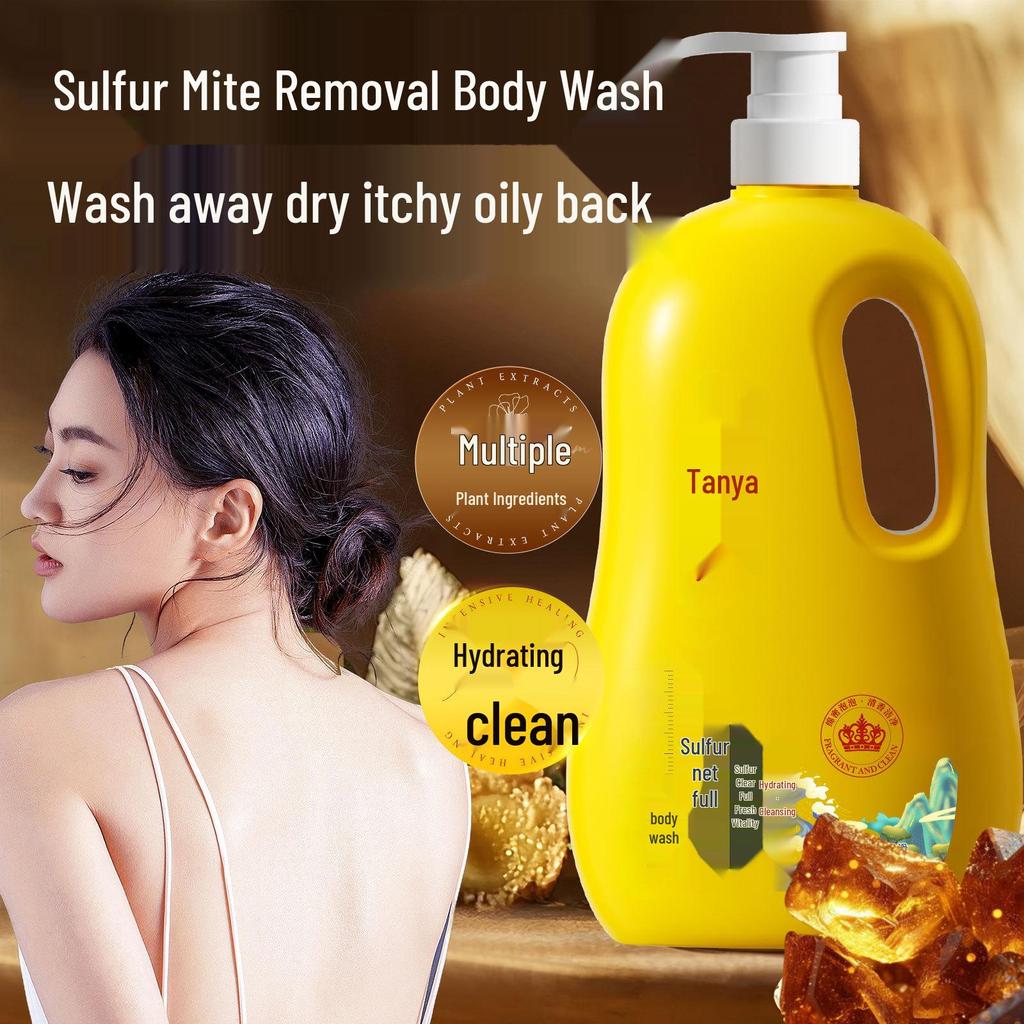 Tan Ya 1L Sulfur Mite Removal Shower Gel – Antibacterial, Anti-itch, Full Body Deep Cleanser