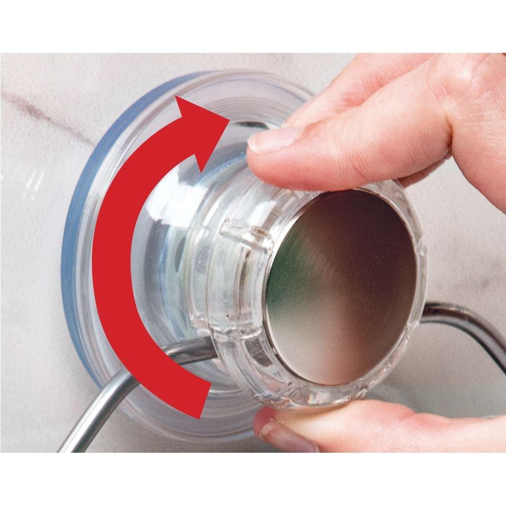 InterDesign Shower Rack for Suction 20710EJ Bath, Bathroom, Rust-Resistant Aluminum, Cup, Metro, Silver,