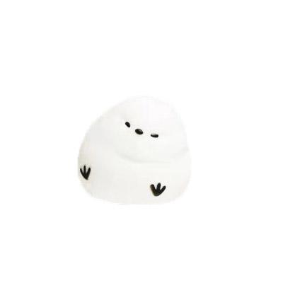 Genuine Gacha Figure Small Scale Model Soft Little White Bird Seat Lamp Passeriformes Paridae Action Figure Model Toys 4CM