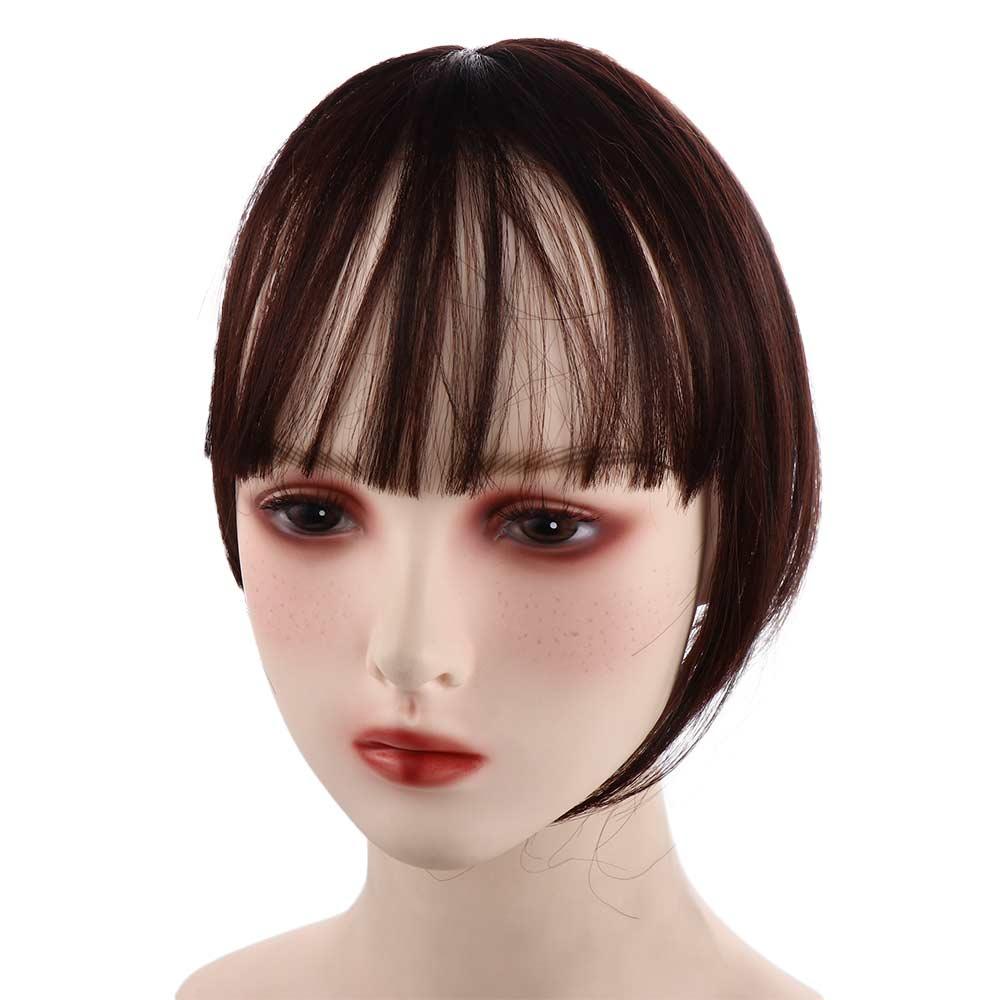 Headwear 3D Women Clip in Neat Synthetic Hair Wig Fake Hair Bangs Fringe Front Wigs Air Bangs