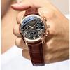 2025 New Mens Watches Top Brand Luxury Brown Leather Casual Quartz Watch Men Sport Waterproof Clock Watch