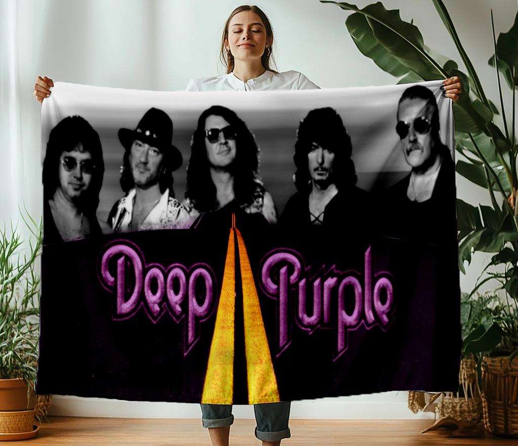 DDeep PPurple rock music band printed blanket Flange warm blanket picnic cubre cama throw blanket bed livings Birthday Gift