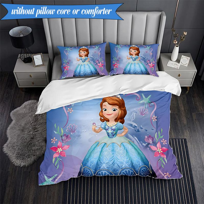 Set Biancheria da Letto 3 Pezzi Princess Sofia K-pop Music Group, Ideale per Camera da Letto, Dormitorio, Include Copripiumino e 2 Federe, Regali per Fan