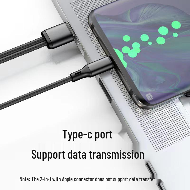 6A High-Speed Braided Multi-Head Charging Cable for Android, Apple, and Type-C