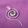 Moos Achat Anhänger, Edelstein Schmuck 925 Sterling Silber Anhänger, Geschenk für Frauen handgefertigter Anhänger