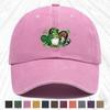 St Patricks Day Gnome Hearts Print Baseball Cap Polyester Adjustable Outdoor Casual Hat Unisex Adult