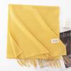 Women S Solid Color Faux Cashmere Scarf Warm Winter Neckwear For Daily Use